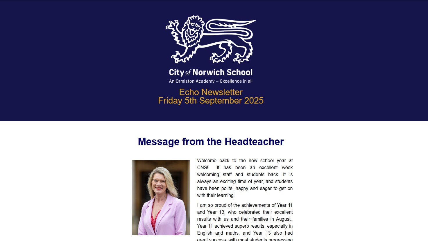 Echo Newsletter, Friday 5th September 2025