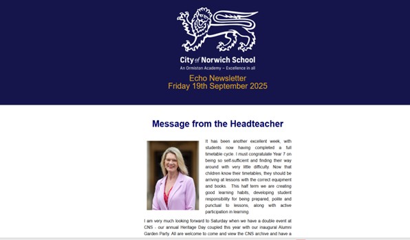 Echo Newsletter, Friday 19th September 2025
