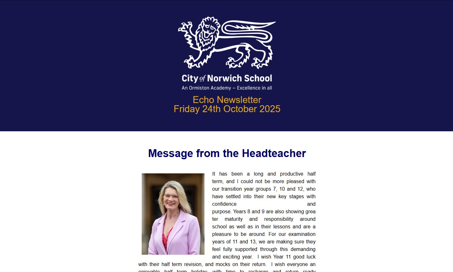 Echo Newsletter, Friday 24th October 2025