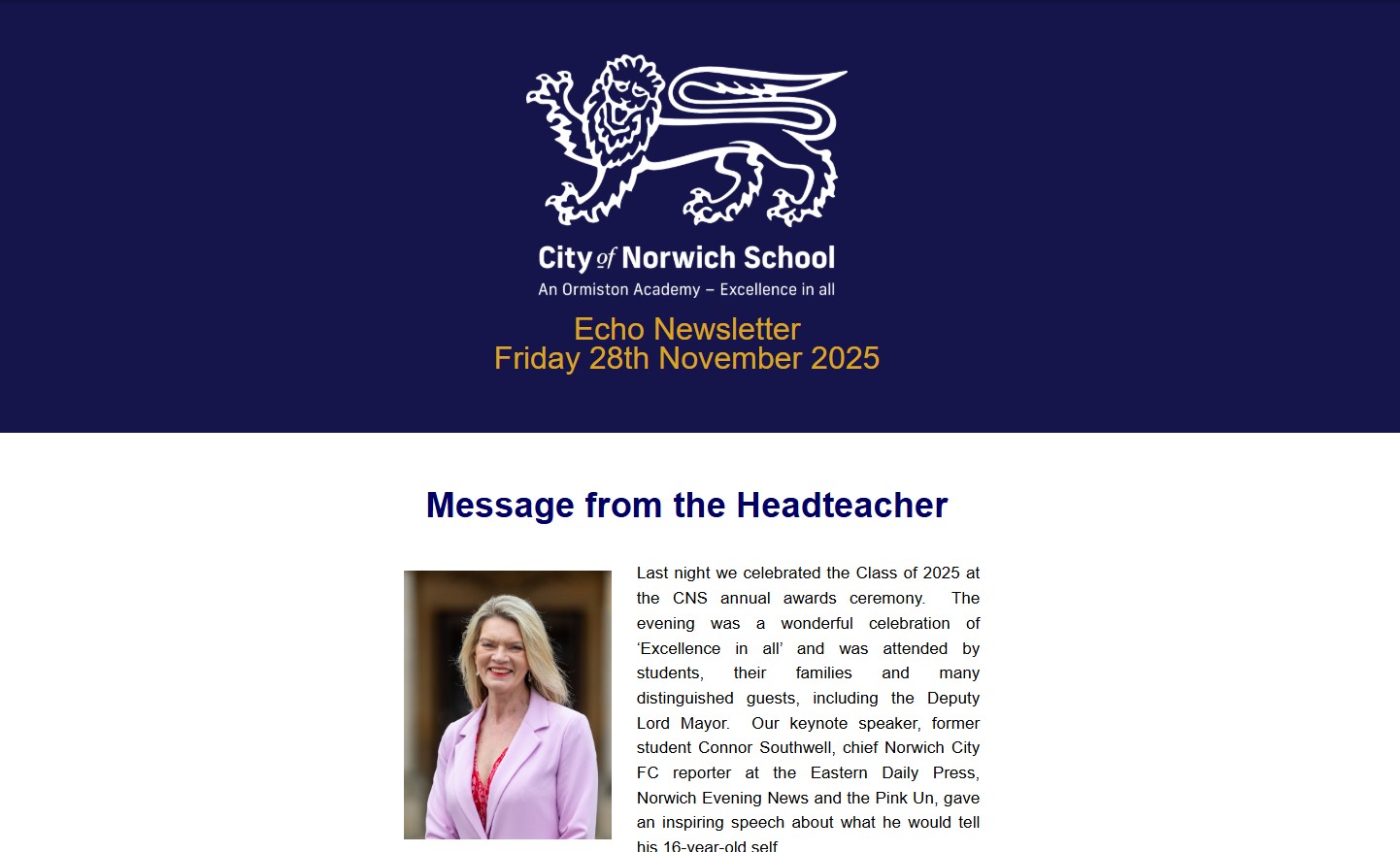 Echo Newsletter, Friday 28th November 2025
