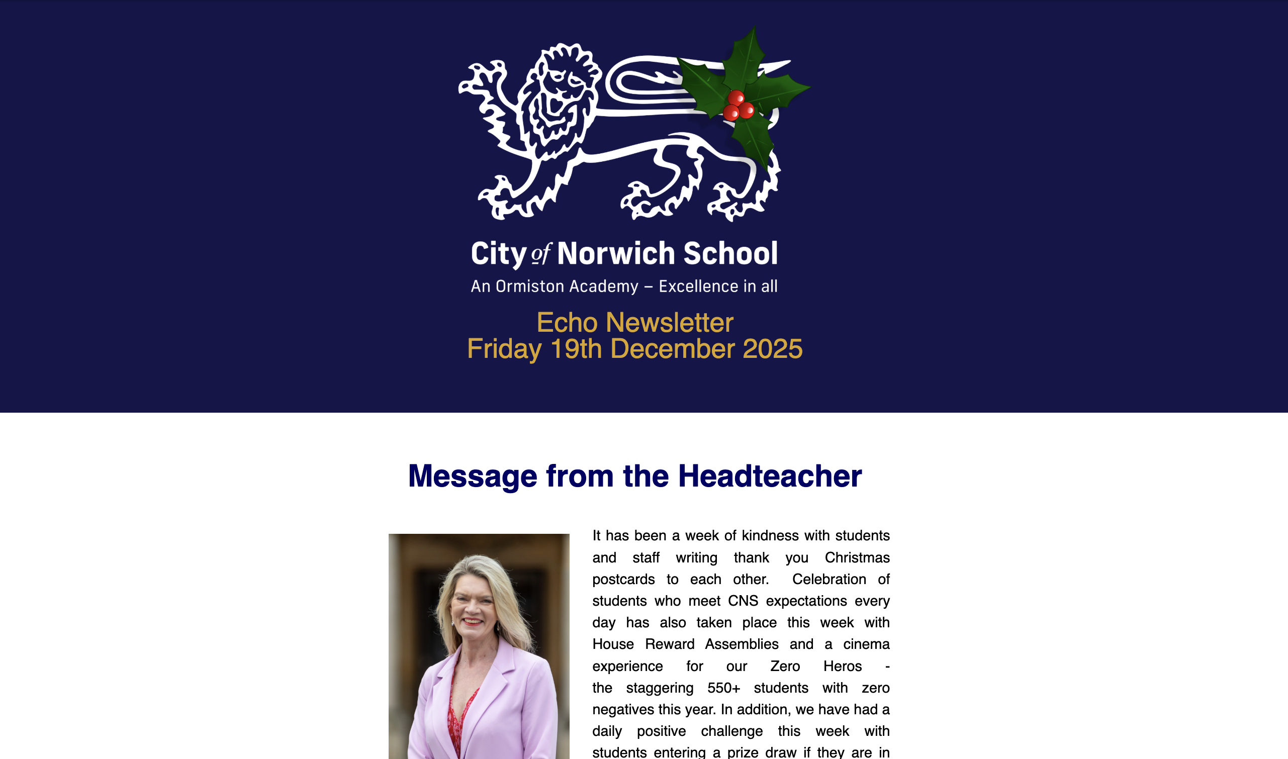 Echo Newsletter, Friday 19th December 2025